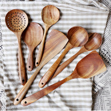 Load image into Gallery viewer, Teak Wooden Utensil Set