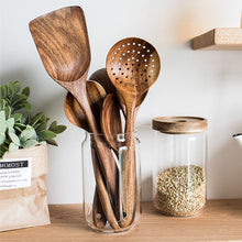 Load image into Gallery viewer, Teak Wooden Utensil Set