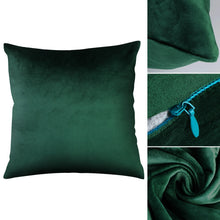Load image into Gallery viewer, Emerald Velvet Throw Pillow Cover