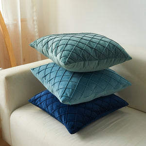 Velvet Diamond Geometric Throw Pillow Cover